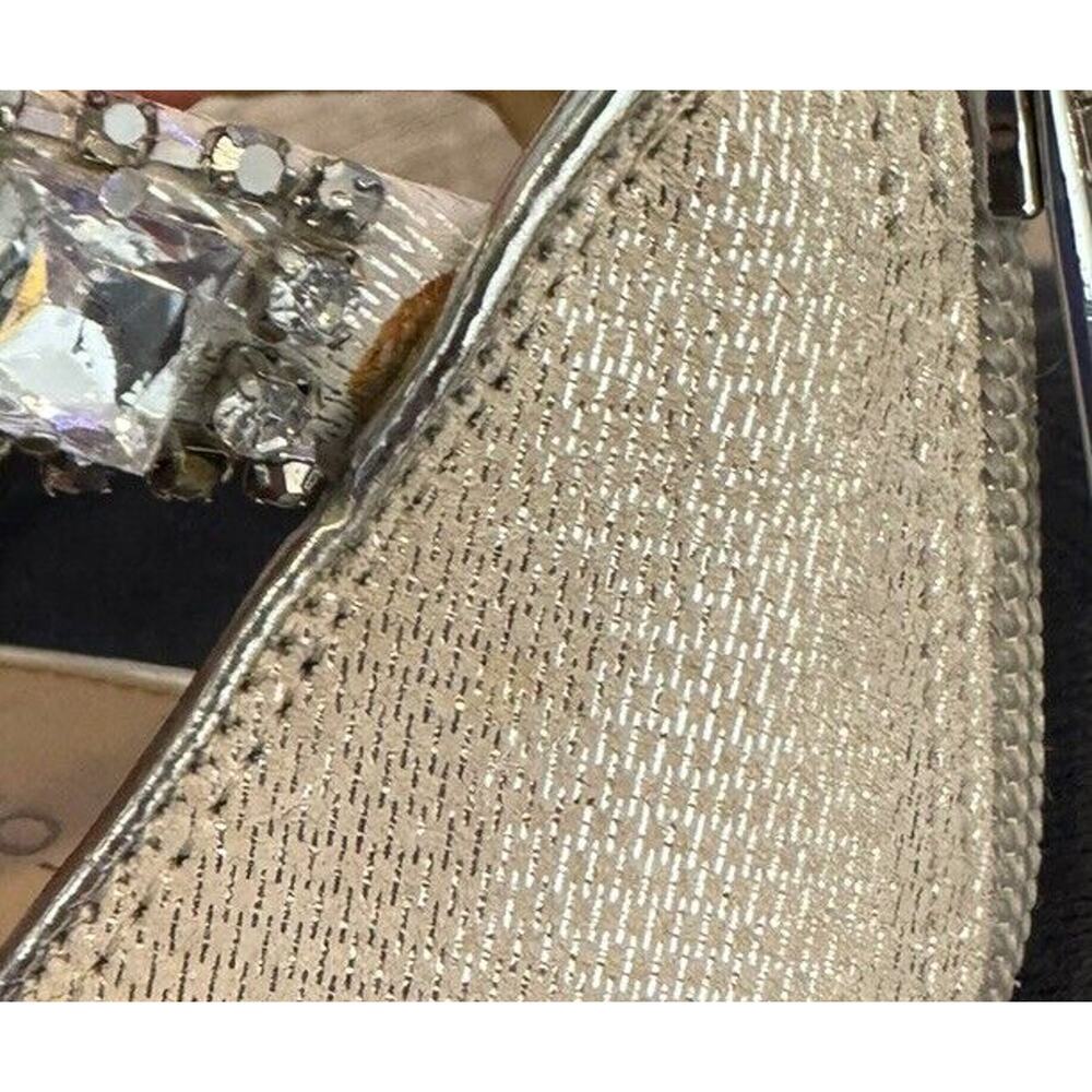 ANTONIO MELANI Women’s Silver Embellished Strappy Stiletto High Heels Sz 8.5M - Picture 7 of 7